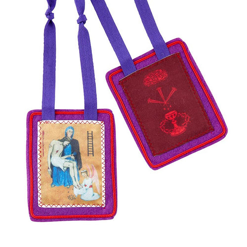 Purple Scapular 3 1/2 x 4" - Unique Catholic Gifts
