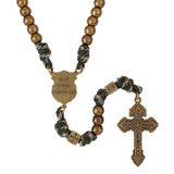 St. Michael Paracord Spiritual Warfare Rosary Bronze
