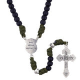St. Michael Paracord Spiritual Warfare Rosary Black and Olive