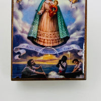 Rosary Box Lady of Charity  - 4 in. - Unique Catholic Gifts