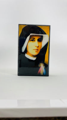 Rosary Box St. Faustina  - 4 in. - Unique Catholic Gifts