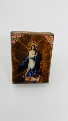 Rosary Box Immaculate Conception - 4 in. - Unique Catholic Gifts