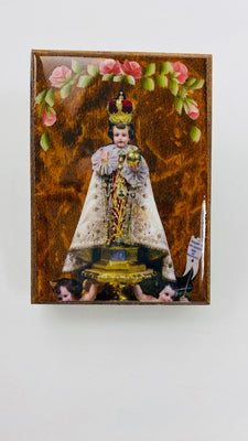 Rosary Box Infant of Prague  - 4 in. - Unique Catholic Gifts