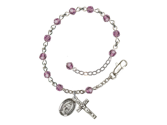 Miraculous RB9574 4mm Rosary Bracelet Light Amethyst
