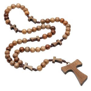Rosary Necklace Franciscan Tau Style 8MM - Unique Catholic Gifts