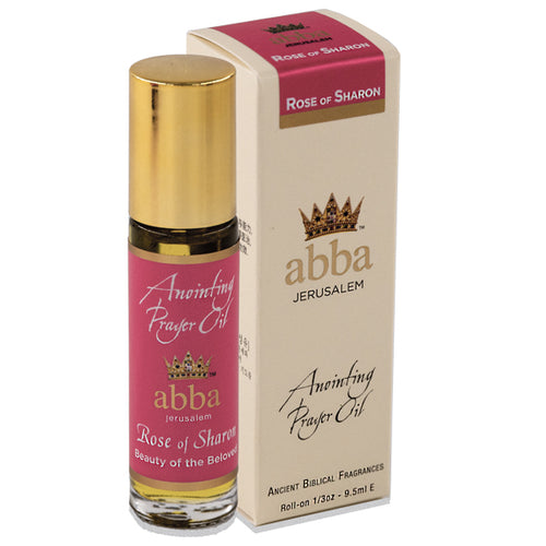 Rose of Sharon Anointing Prayer Oil 1/3 oz Roll-on - Unique Catholic Gifts