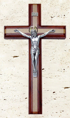 Rosewood with Maple Inlay Crucifix 11