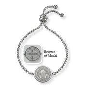Saint Benedict Stainless Steel Medal Bracelet - Unique Catholic Gifts