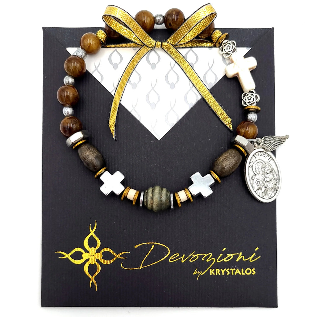 Saint Joseph  Devotional Bracelet  (Patron Saint of Fathers) - Unique Catholic Gifts