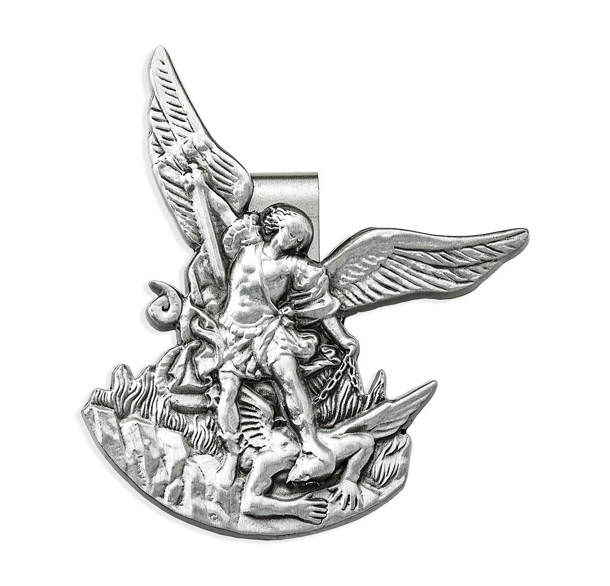 Saint Michael Enamel Auto Visor Clip