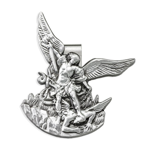 Saint Michael Enamel Auto Visor Clip