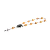 Shroud of Turin (Grey) Holy Land Olive Wood Auto Rosary