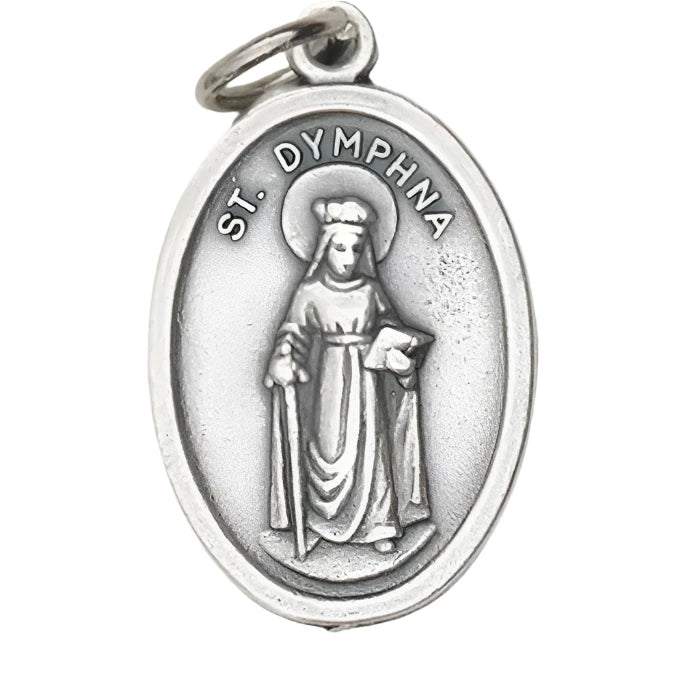 Saint Dymphna Oxi Medal 1" - Unique Catholic Gifts