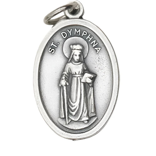 Saint Dymphna Oxi Medal 1" - Unique Catholic Gifts
