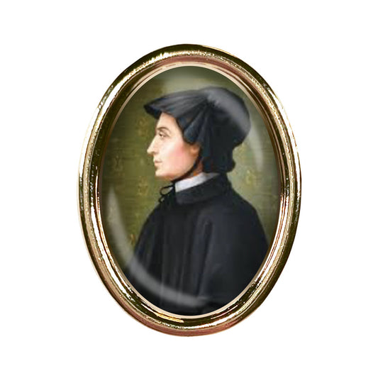 St. Elizabeth Ann Seton Photo Lapel Oval Pin 3/4"