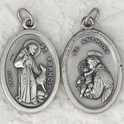 St. Francis / St. Anthony Double Sided Medal Oxi Medal 1" - Unique Catholic Gifts