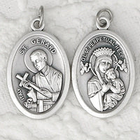 St. Gerard / Perpetual help - 1 inch Double Sided Oxi Medal 1" - Unique Catholic Gifts