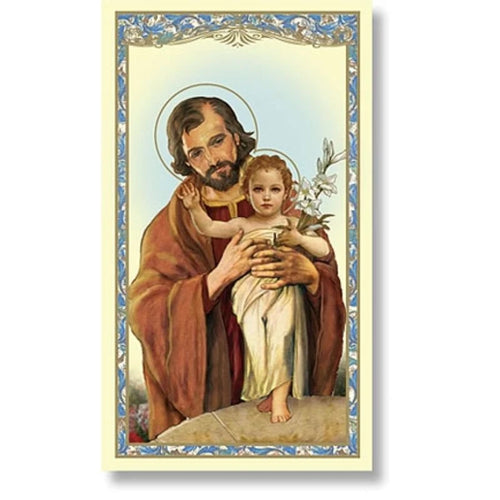 St. Joseph with Child Paper Holy Card