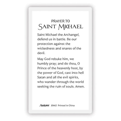 St. Michael Wallet Size Laminated Holy Card