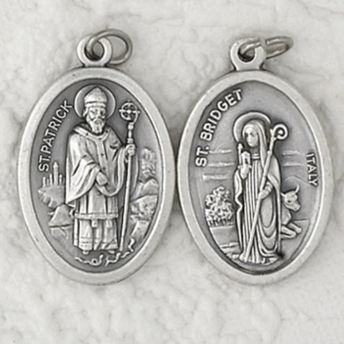 St. Patrick / St. Bridget Double Sided Oxi Medal 1" - Unique Catholic Gifts
