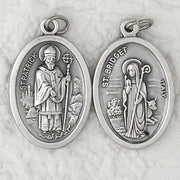 St. Patrick / St. Bridget Double Sided Oxi Medal 1" - Unique Catholic Gifts