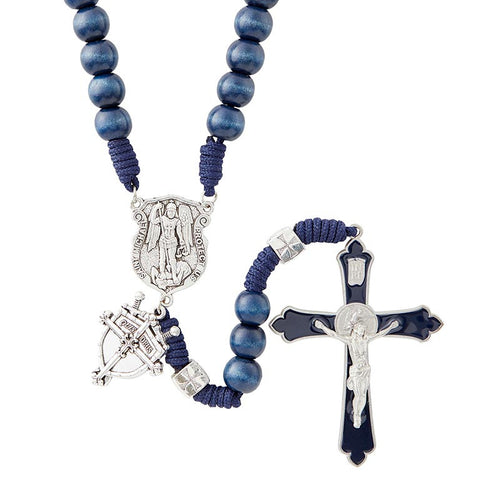 Blue St. Michael Paracord Spiritual Warfare Rosary