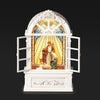 Lighted Swirl Church with Stain Glass Holy Family Nativity Scene, 8.7" - Unique Catholic Gifts