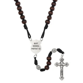 St. Michael Brown Paracord Spiritual Warfare Rosary