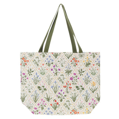 My Grace is Sufficient Floral Tapestry Canvas Tote Bag