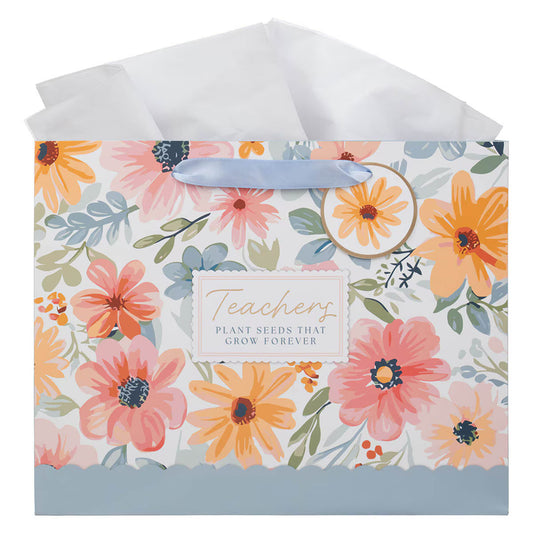 Teachers Plant Seeds Large Landscape Gift Bag