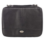 Two-fold Black Faux Leather Organizer Bible Cover Medium - Unique Catholic Gifts