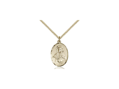 14kt Gold Filled Scapular Pendant Necklace
