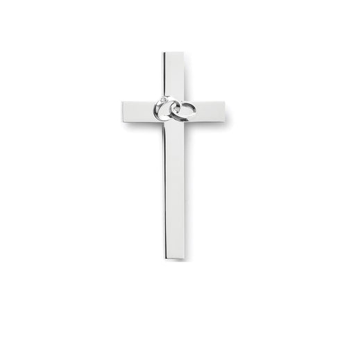 Wedding Rings Cross Silver