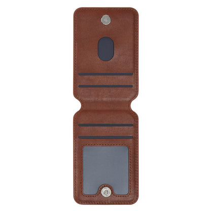 Stand Firm Honey-brown Faux Leather Phone Wallet with Stand - 1 Corinthians 16:13