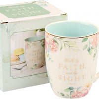 Walk By Faith Ceramic Mug - Unique Catholic Gifts