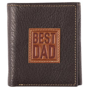 Wallet: Best Dad Ever (Genuine Leather Trifold) - Unique Catholic Gifts