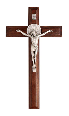 Walnut Saint Benedict Crucifix 9