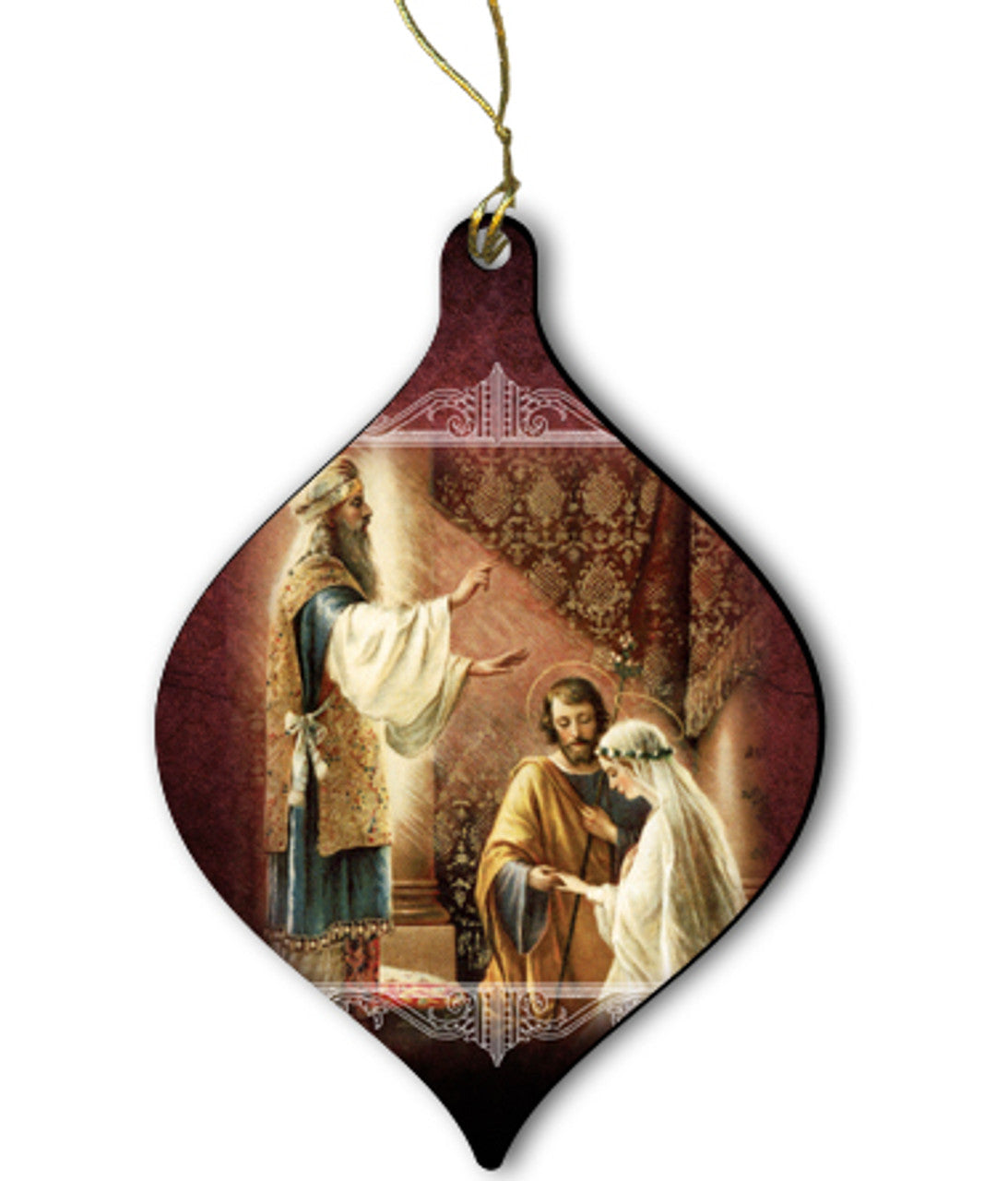 Wedding of Joseph & Mary Wood Ornament