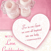 With Love  Granddaughter On Your Baptism Greeting Card - Unique Catholic Gifts