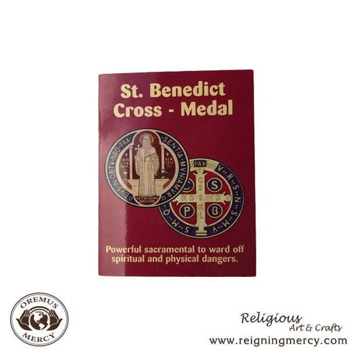 St. Benedict Cross Medal Prayer Card