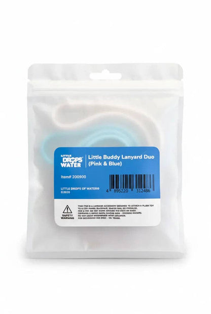 Little Buddy Lanyard Duo - Pink & Blue Plush | Toy Lanyards and Clips