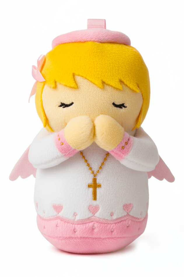 Guardian Angel Girls Catholic Mini Plush Doll 4.75" | Angel Plush