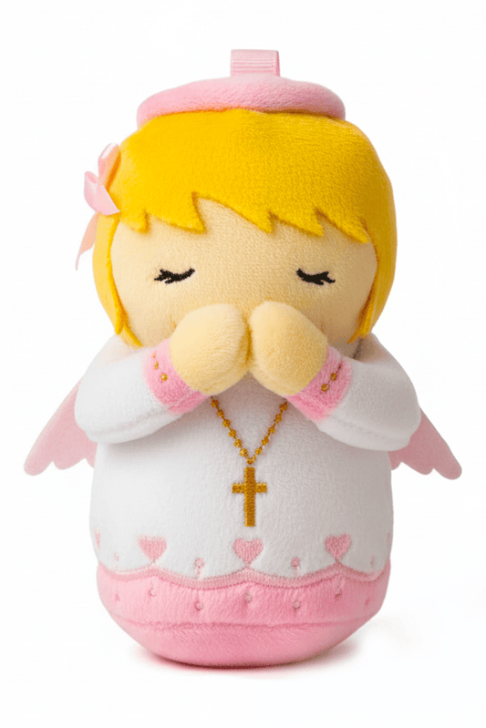 Guardian Angel Girls Catholic Mini Plush Doll 4.75" | Angel Plush