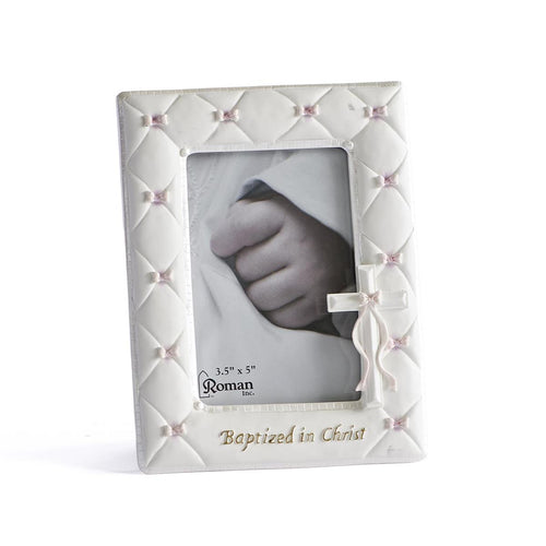Girls Baptism Picture Frame 7.5" - JMJs Catholic Store, Inc