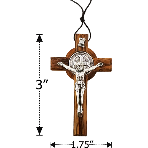Saint Benedict Crucifix Necklace 3"