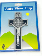 Benedictine Cross Auto Visor Clip - Unique Catholic Gifts