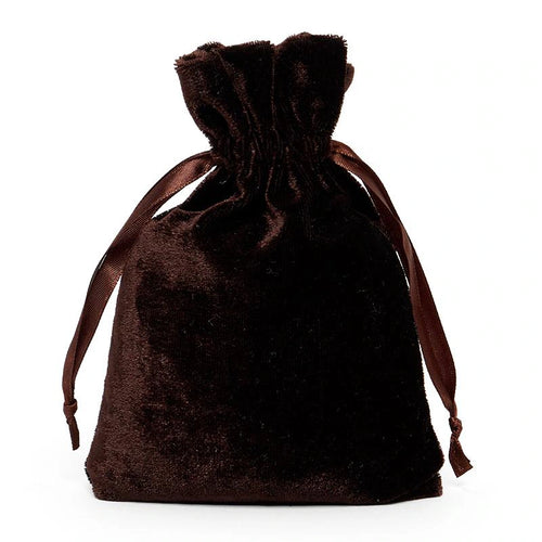 Brown Velvet Bag 6" ( Medium ) - Unique Catholic Gifts