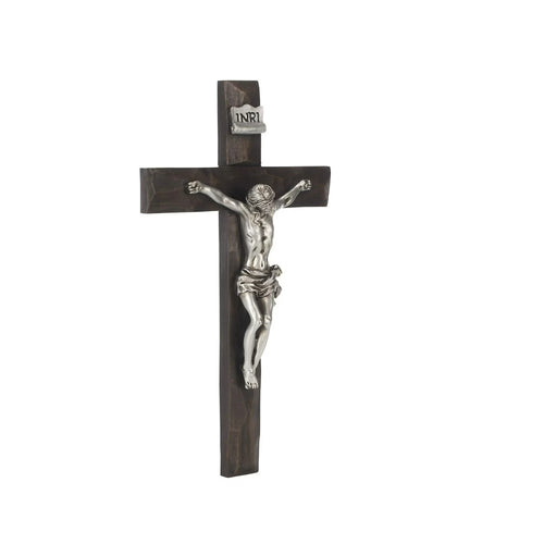 Silver Wall Crucifix 8"H