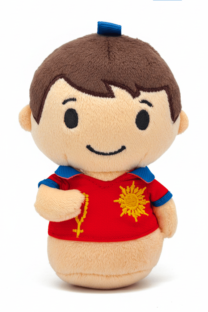 Saint Carlo Acutis Catholic Mini Plush Doll 4.75" | Kids Gift
