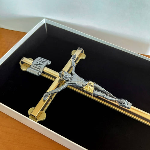 Wall Crucifix 2-Tone 8”